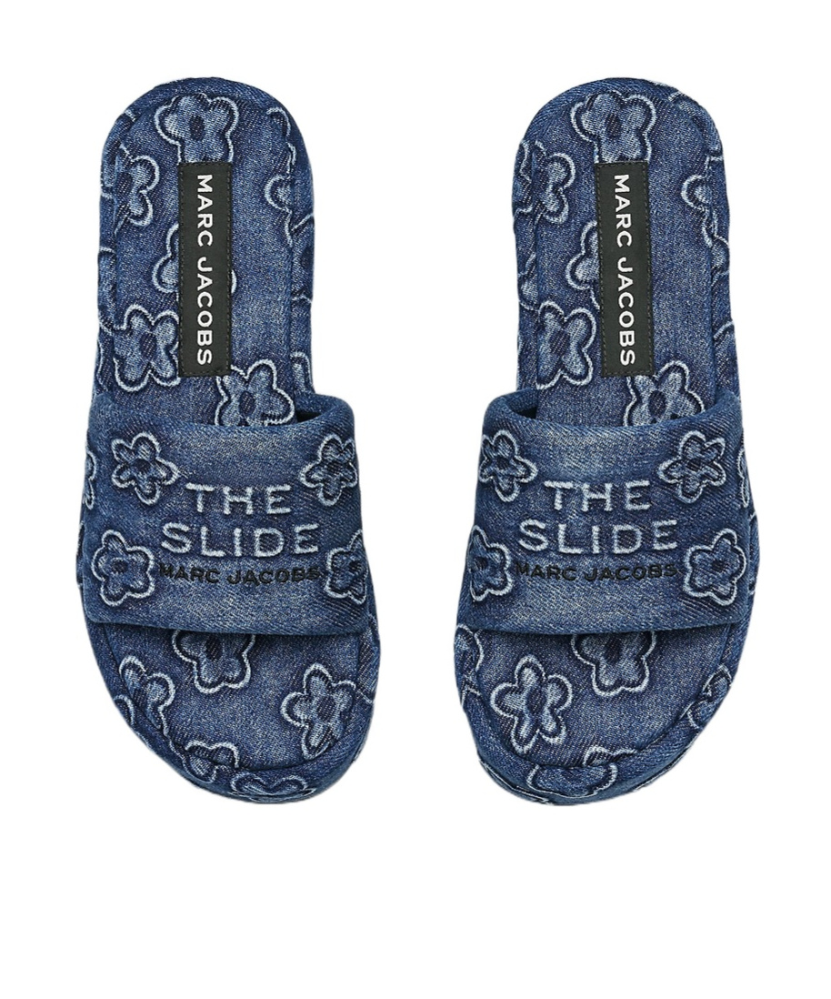 MARC JACOBS THE DAISY DENIM PLATFORM SANDALS