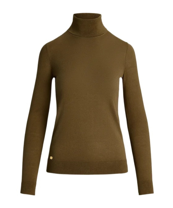 Ralph Lauren Turtleneck Sweater In Brown