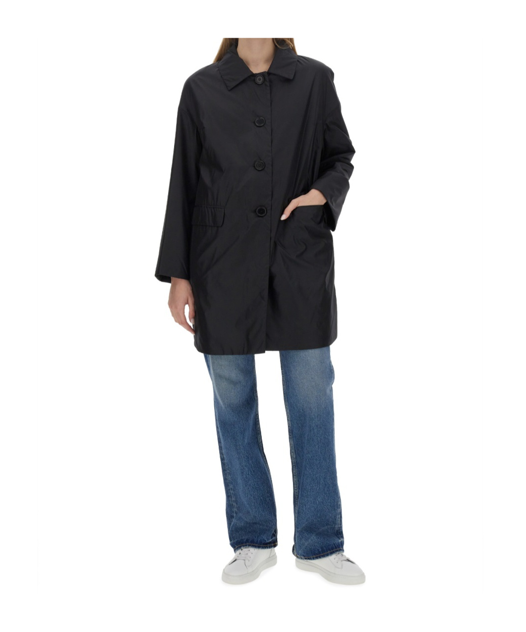 ASPESI BUTTONED-UP GABARDINE COAT