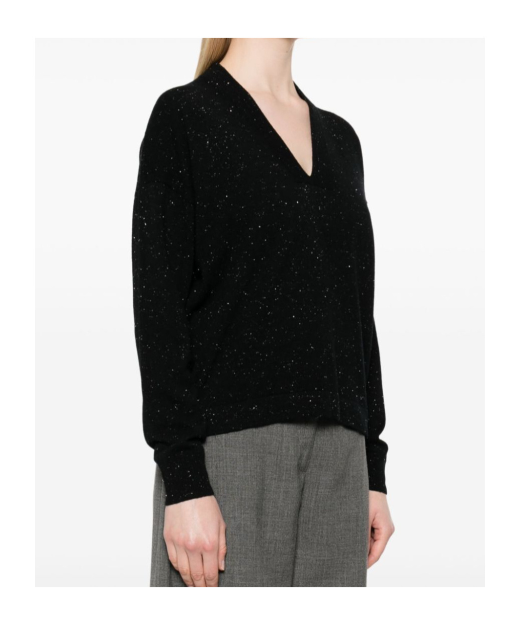Peserico Lurex-detail Sweater In Black