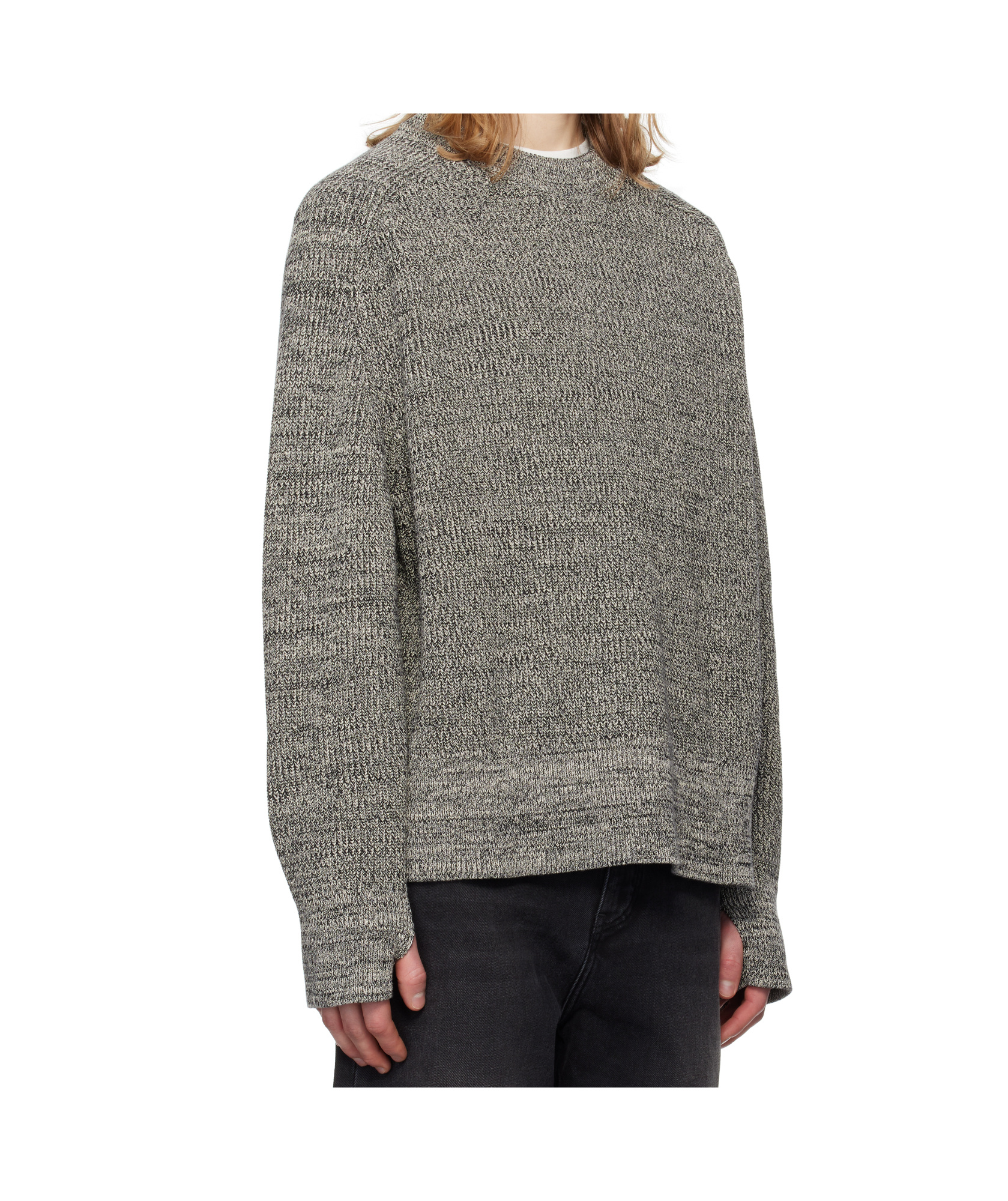 Studio Nicholson Gray Coe Sweater In Gray