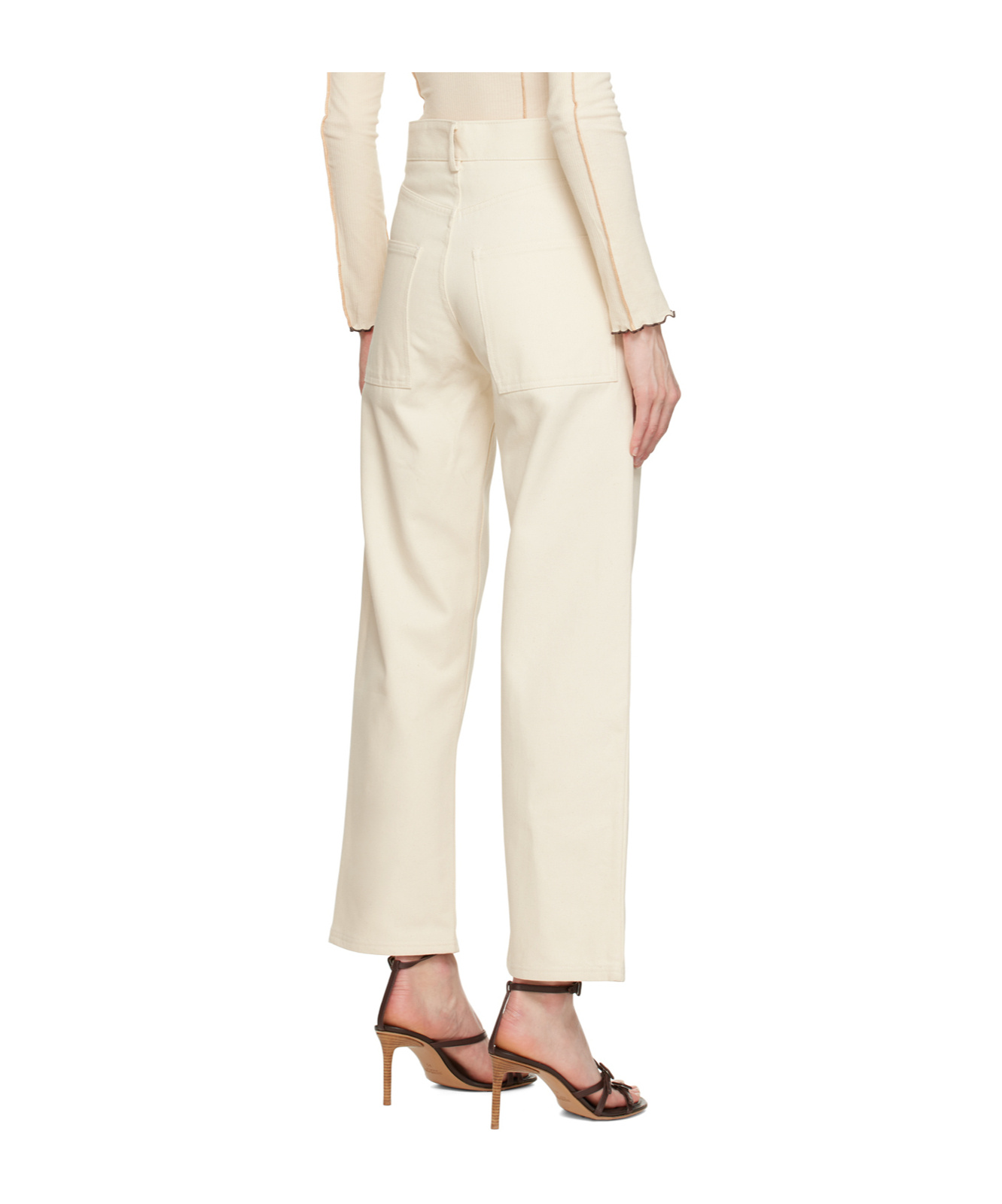 Baserange Low-rise Denim Trousers In Neutral