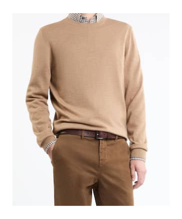 Fay Crew-neck Wool Jumper In Nude