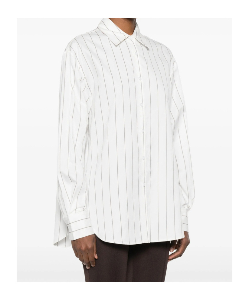 The Frankie Shop Long-sleeved Shirt In White