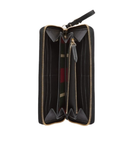 Gucci Gg Emblem Series Full Zipper Wallet In Nude