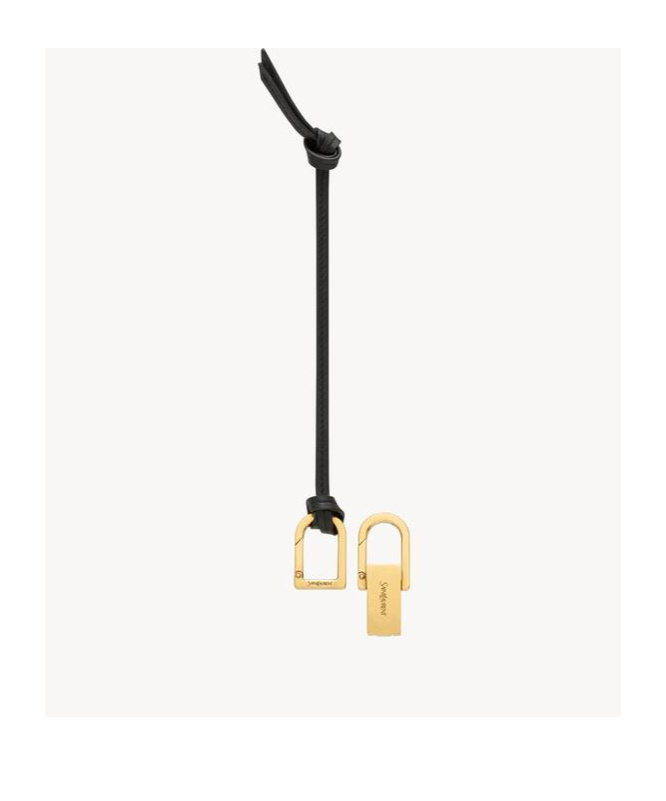 Saint Laurent Double Key Ring In Black
