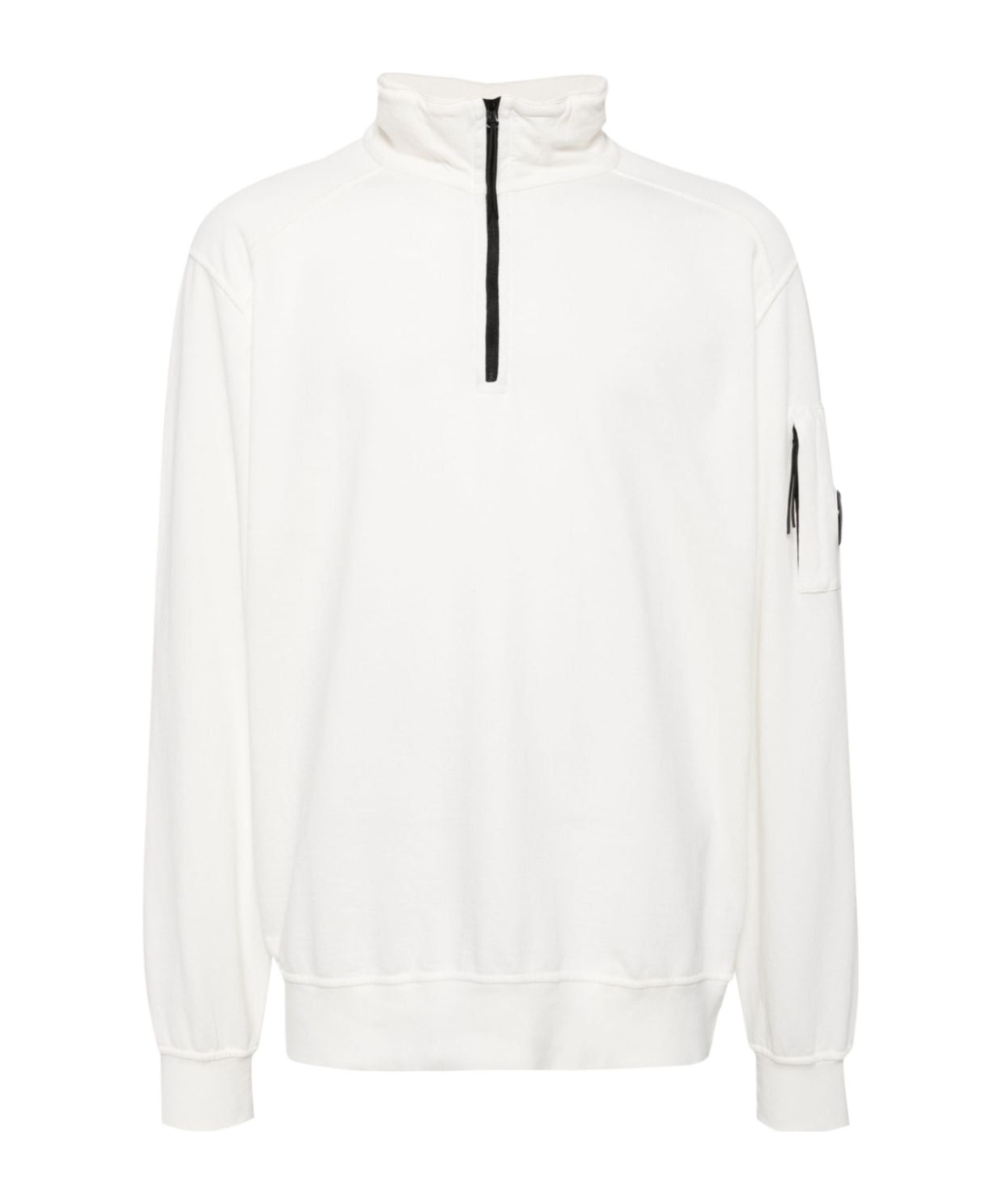 C.p. Company Lens-detail Sweater In White