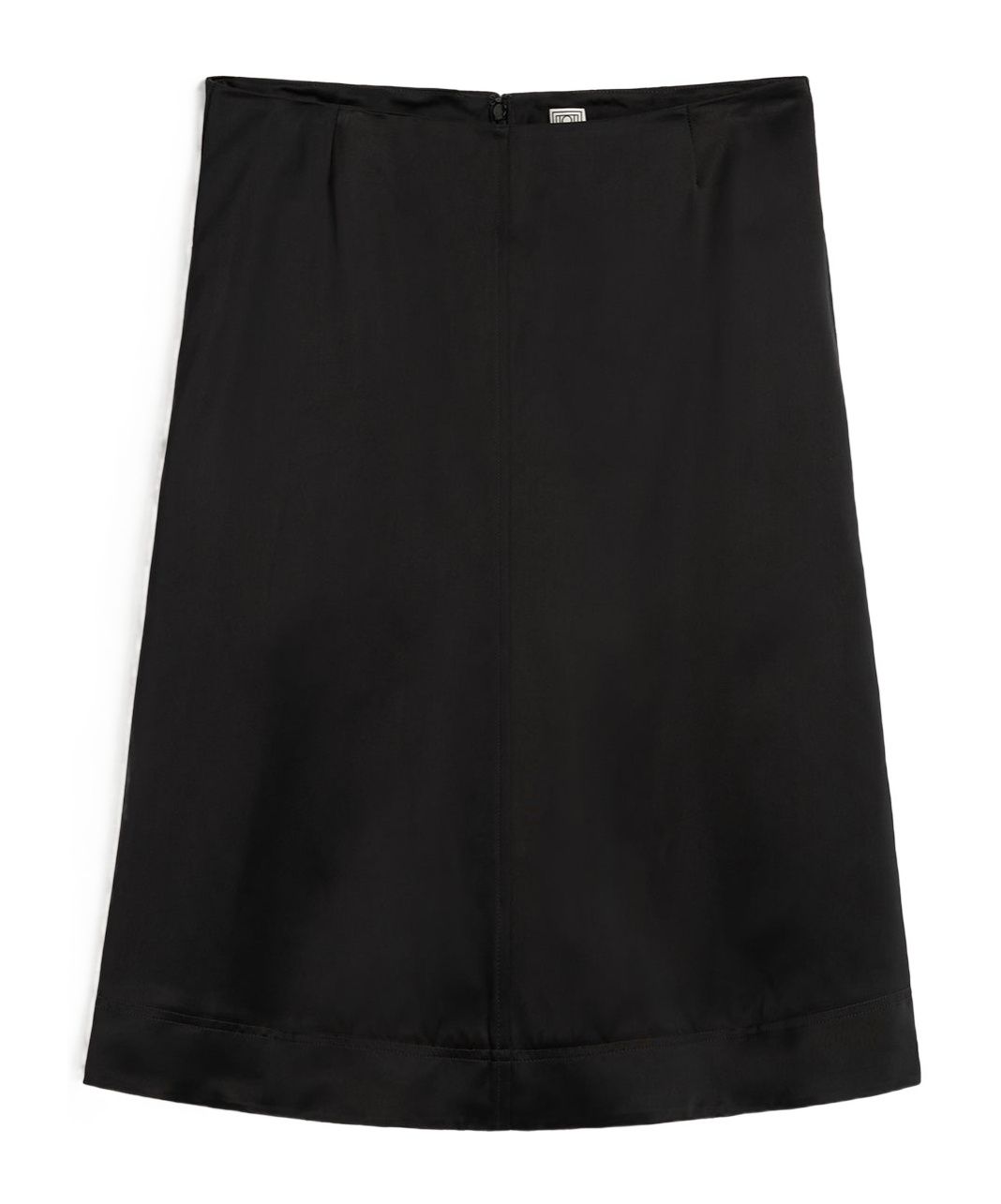 Totême Panelled Satin Midi Skirt In Black
