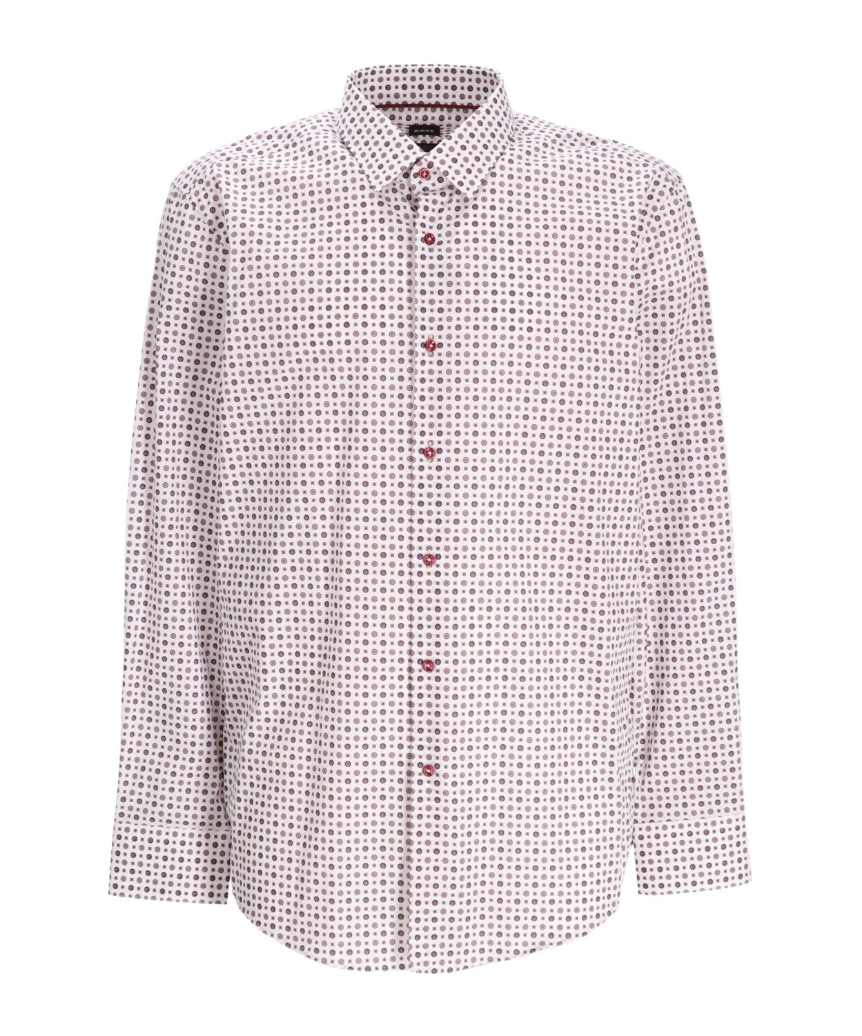 Hugo Boss Polka-dot Print Shirt In White
