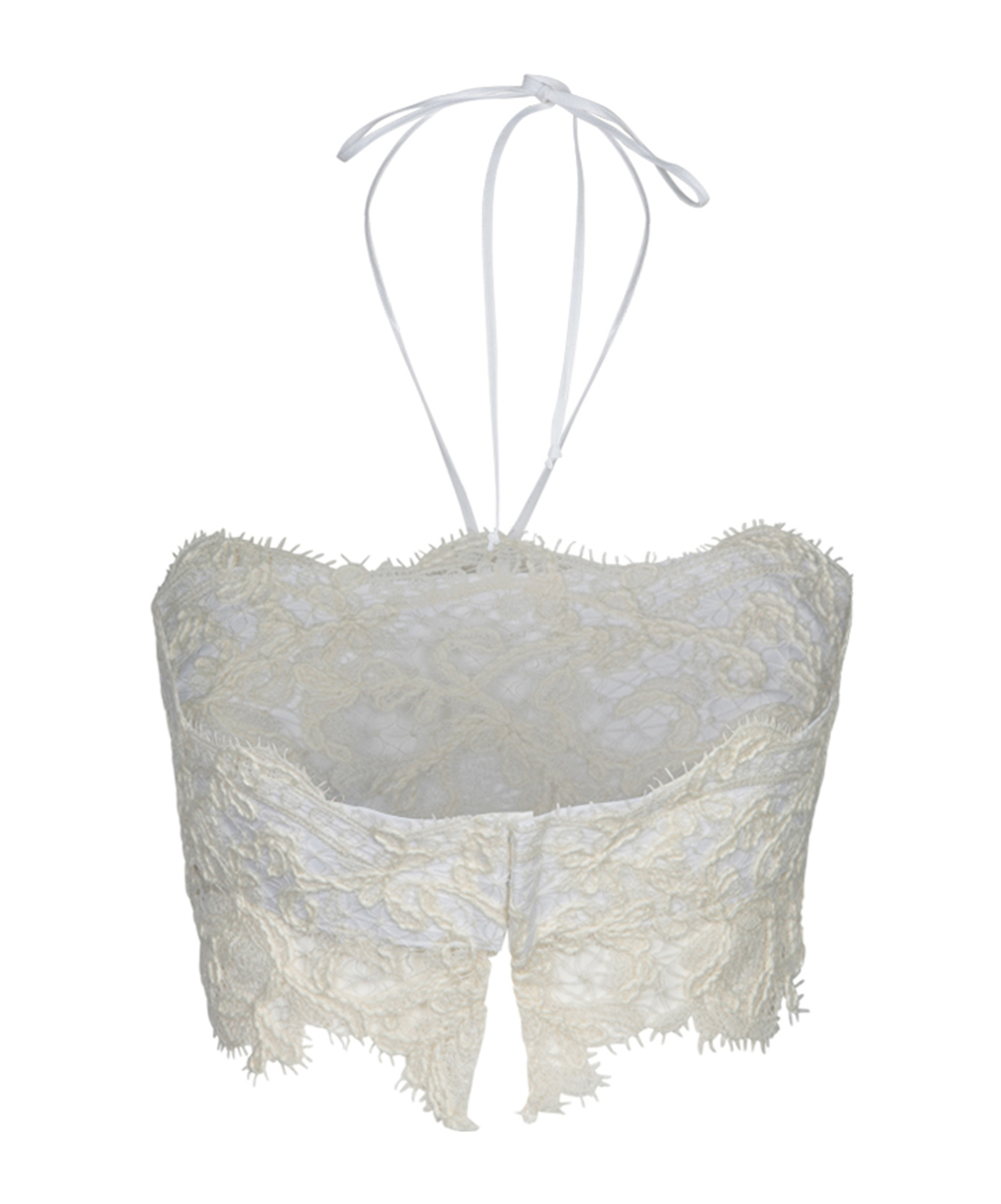 Ermanno Scervino Lace Halterneck Top In White
