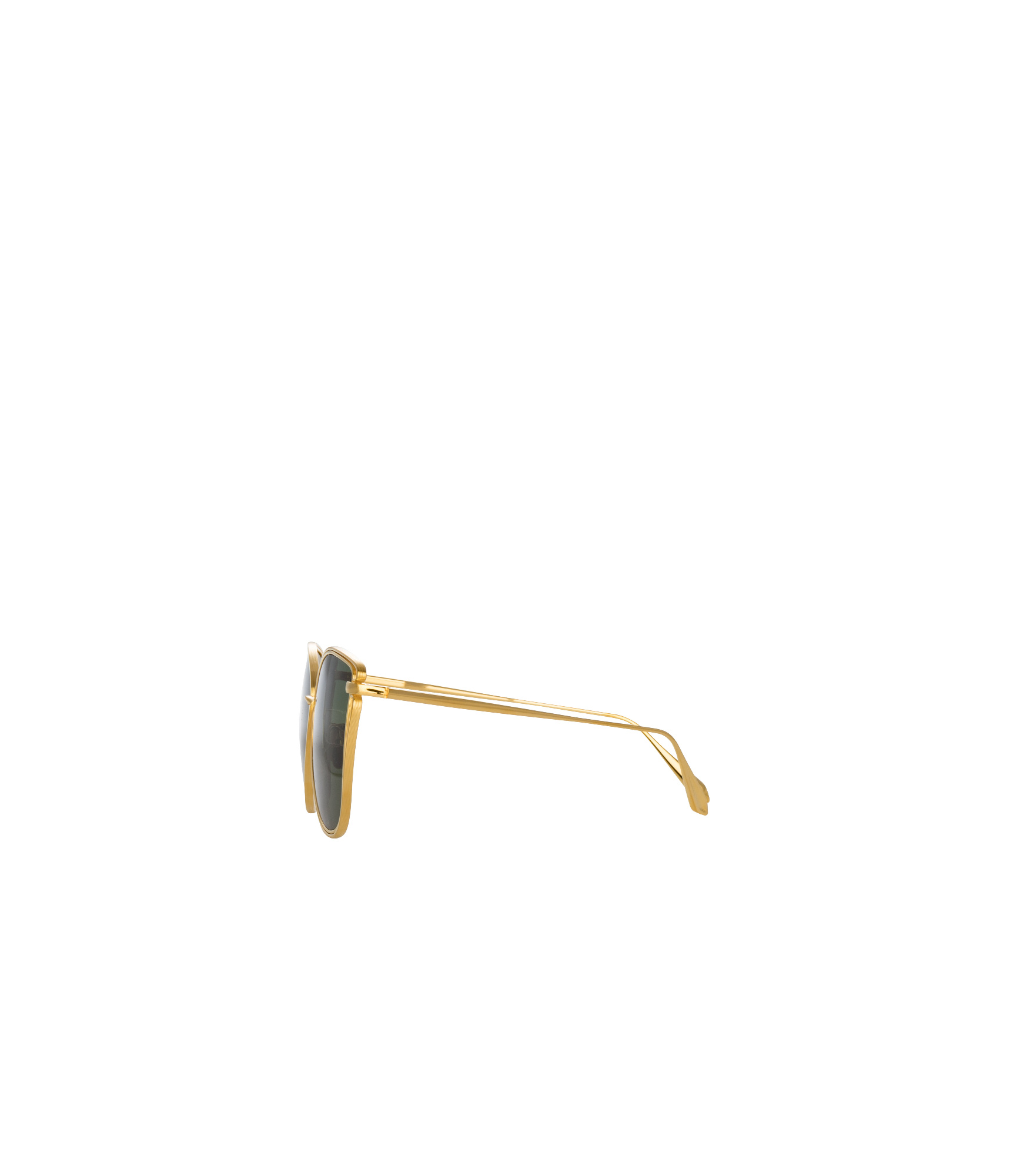 Linda Farrow Geometric Sunglasses In Green