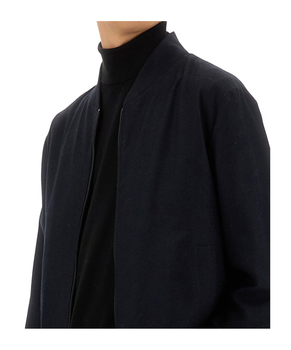 Shop Zegna Zip-up Bomber Jacket In Black
