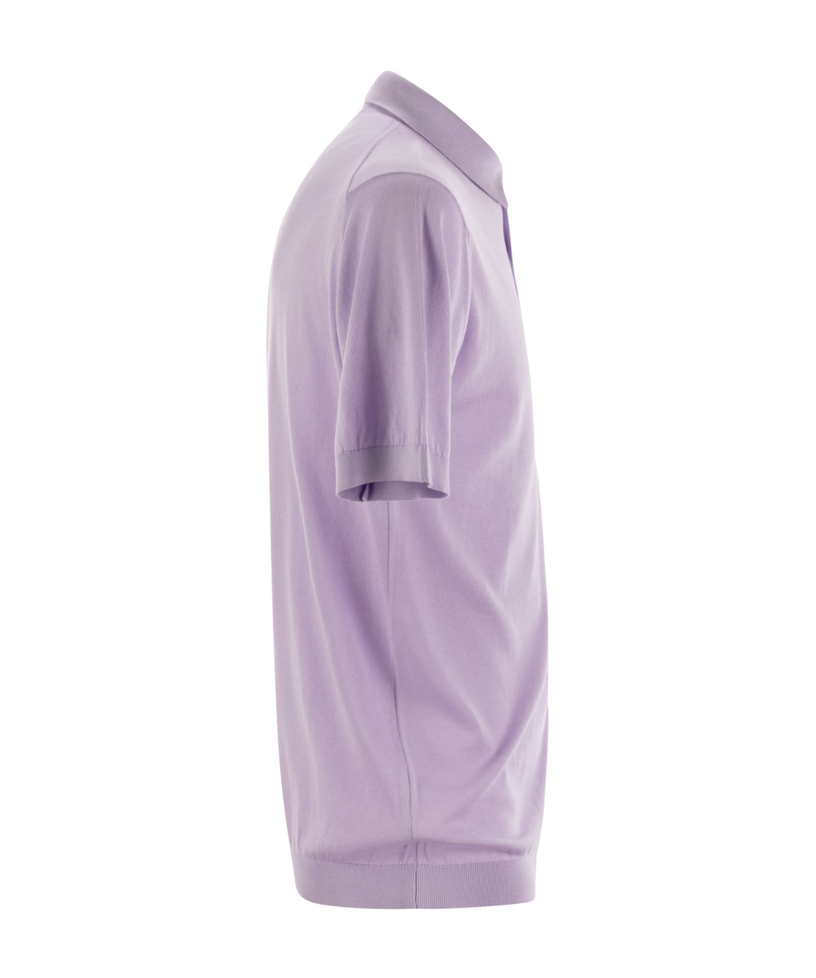 John Smedley Adrian - Cotton Short-sleeved Polo Shirt In Purple