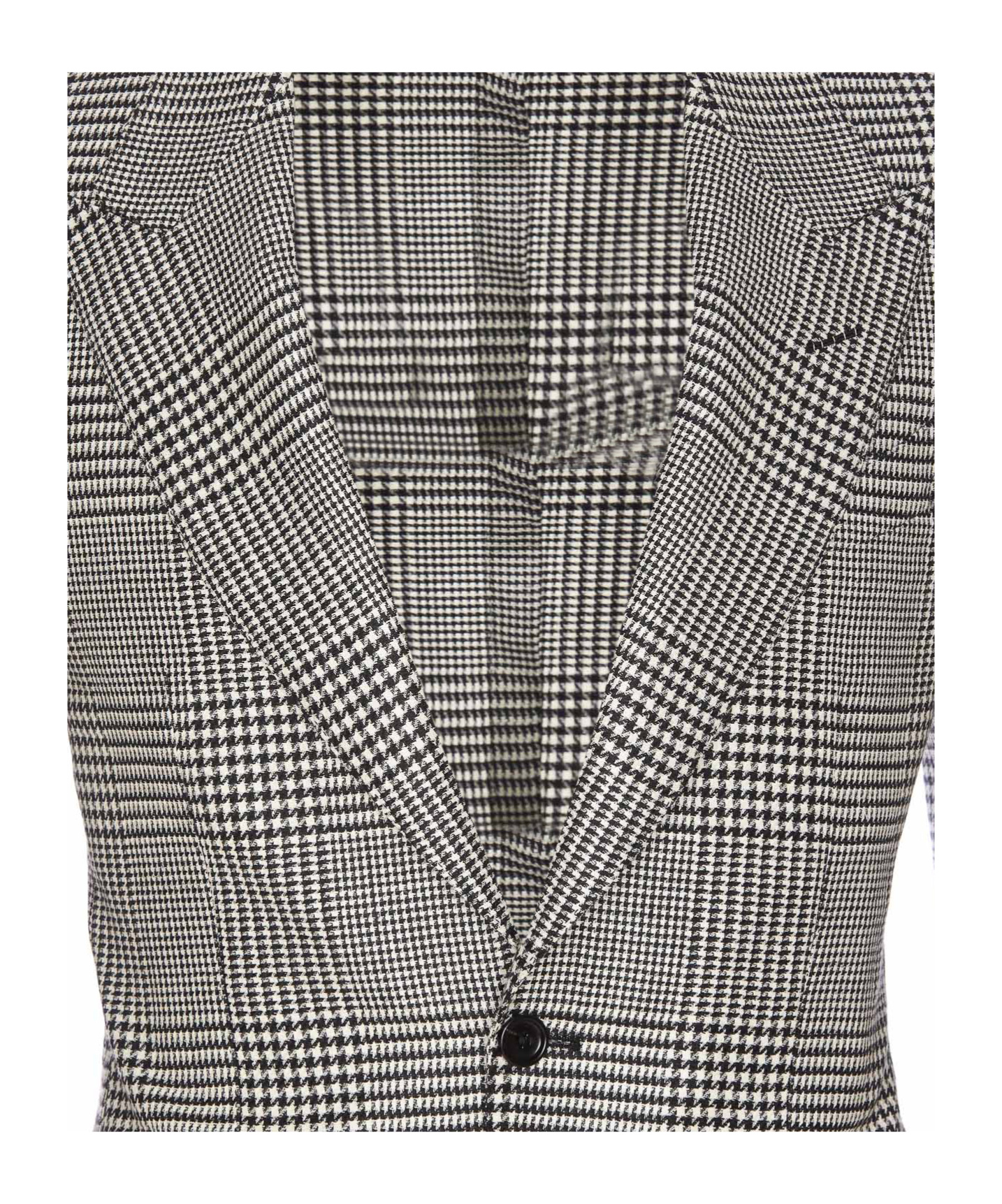 Tom Ford Prince Of Wales-pattern Blazer In Gray
