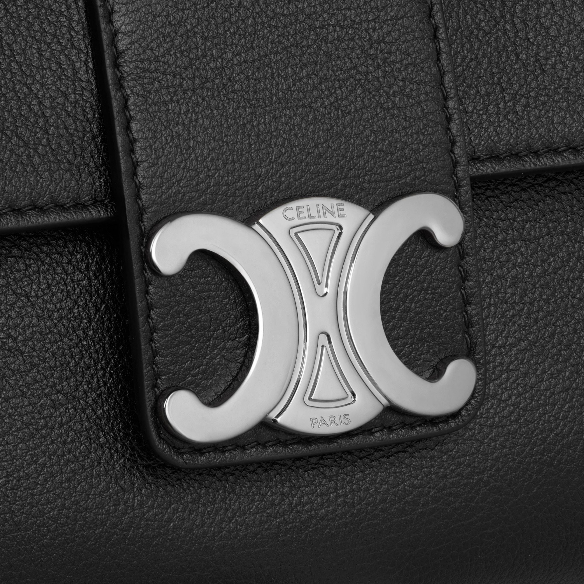 Celine Ten Victoire Small Shoulder Bag In Black