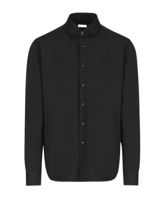 Xacus Button-down Long-sleeve Shirt In Black