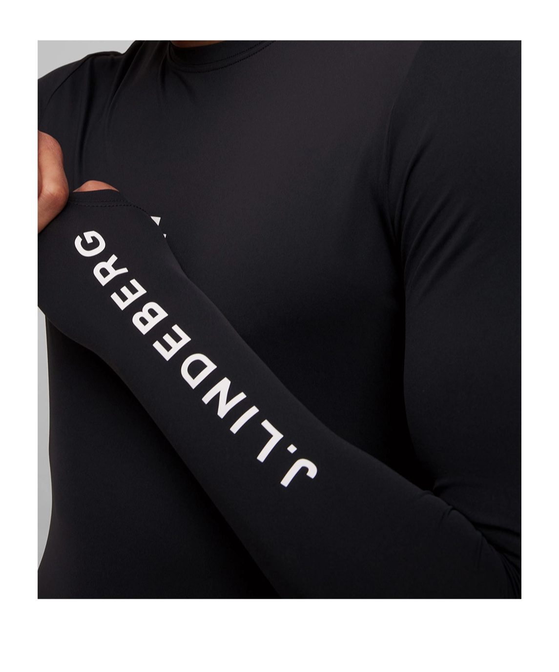 J. Lindeberg Long Sleeve Logo T-shirt In Black