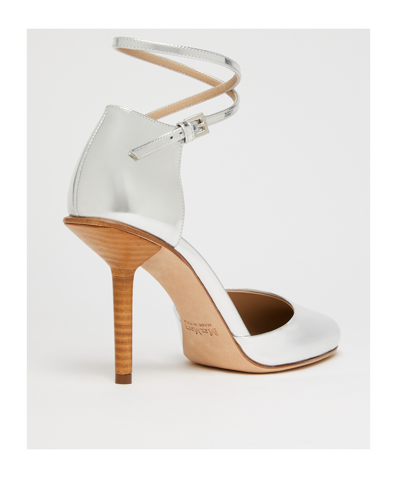 Max Mara Round Head Mary Jane High Heels In White