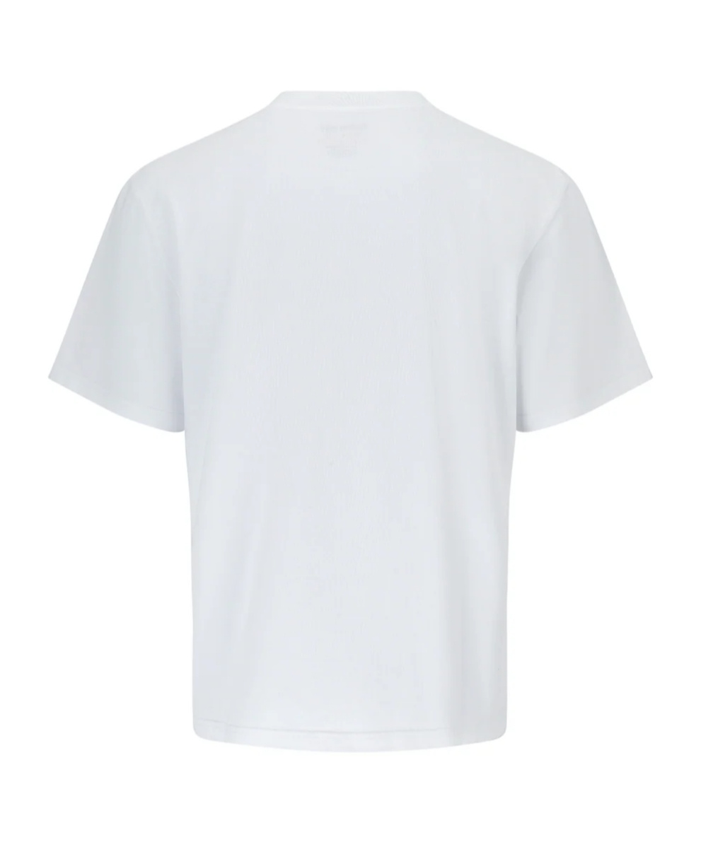 Martine Rose Regular Fit Crew Neck Short Sleeve Top In White