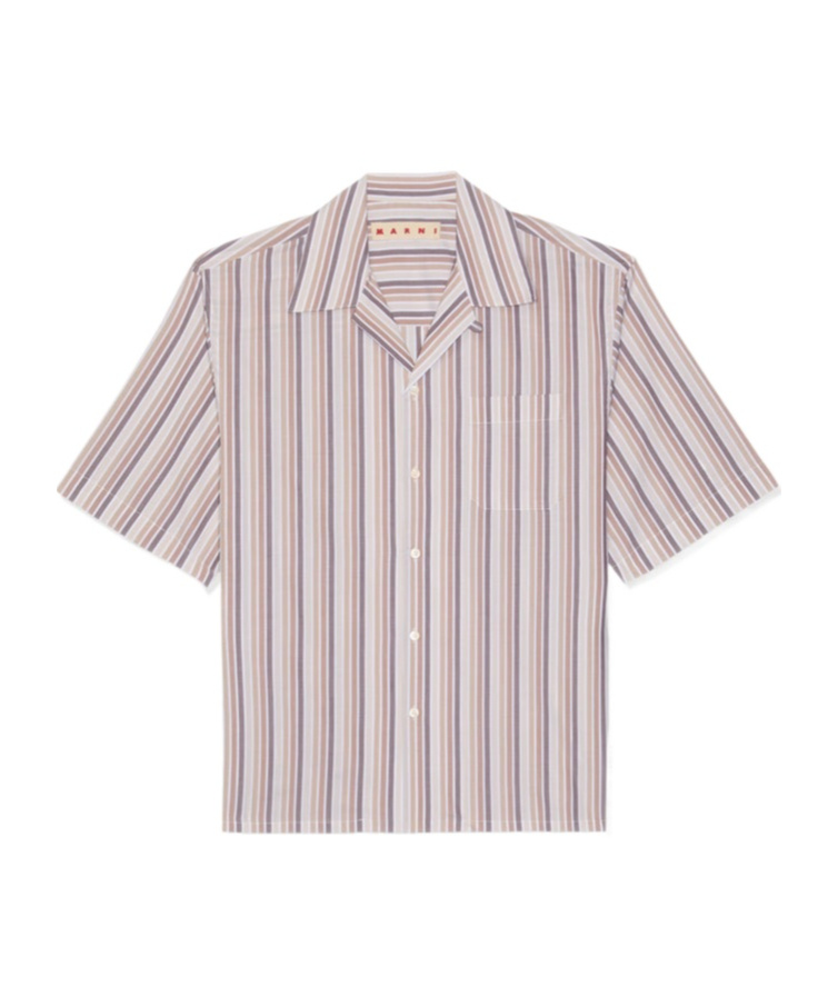 Marni Striped Shirt In White
