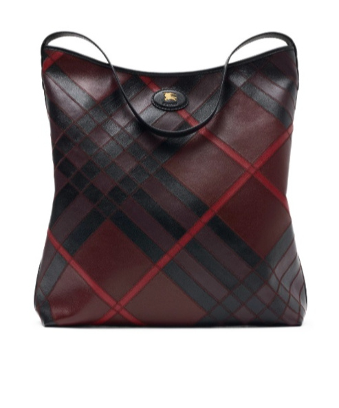 Burberry Large Leather Highlands Shoulder Bag In Black