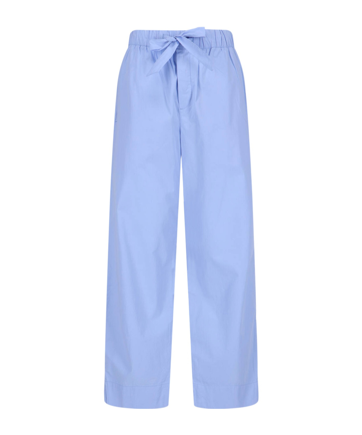 Tekla Organic Cotton Poplin Pajama Pants In Blue