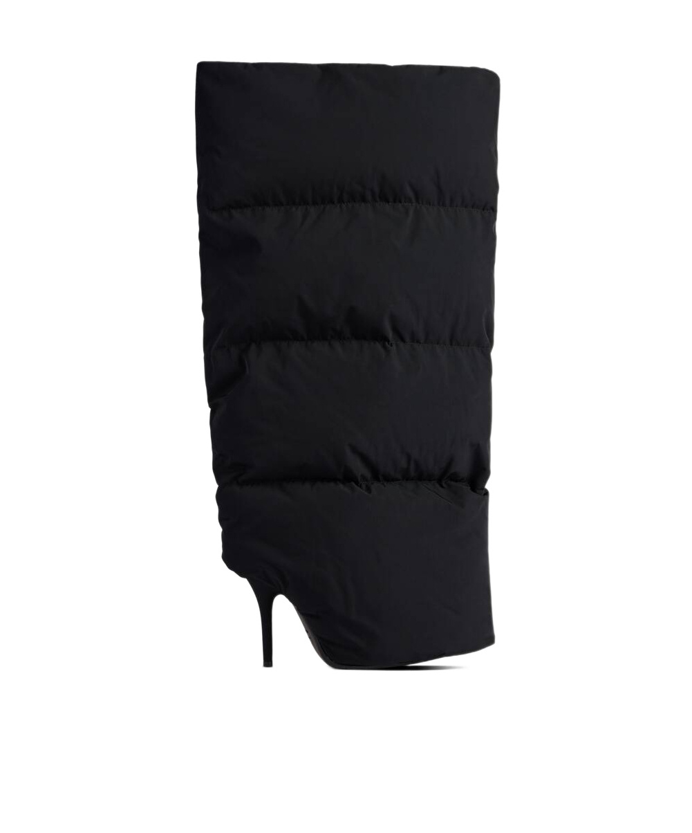 Balenciaga Wader Puffer Wide-shaft Stiletto Boots In Black