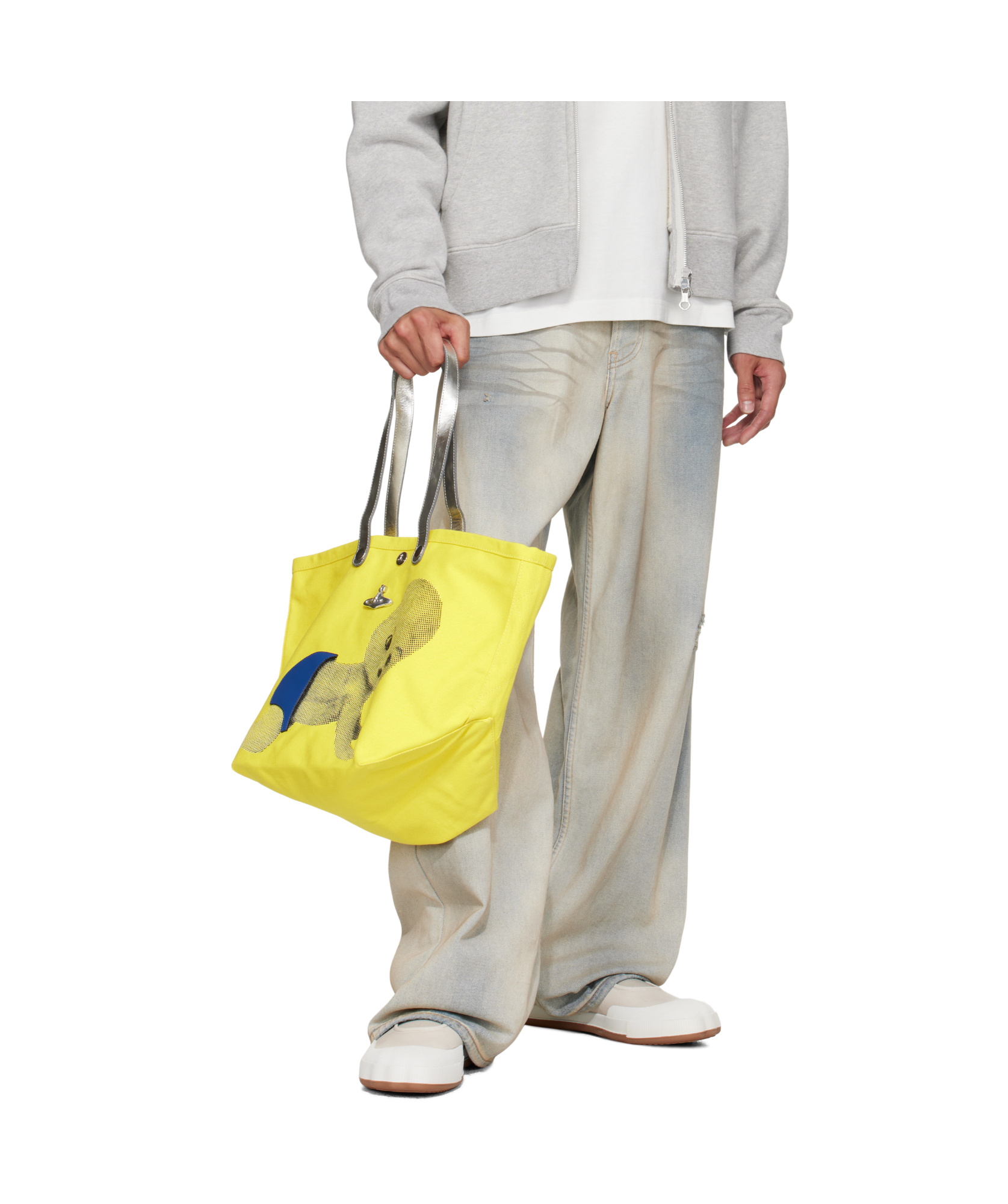 Vivienne Westwood Utility Small Shopper Tote In Yellow