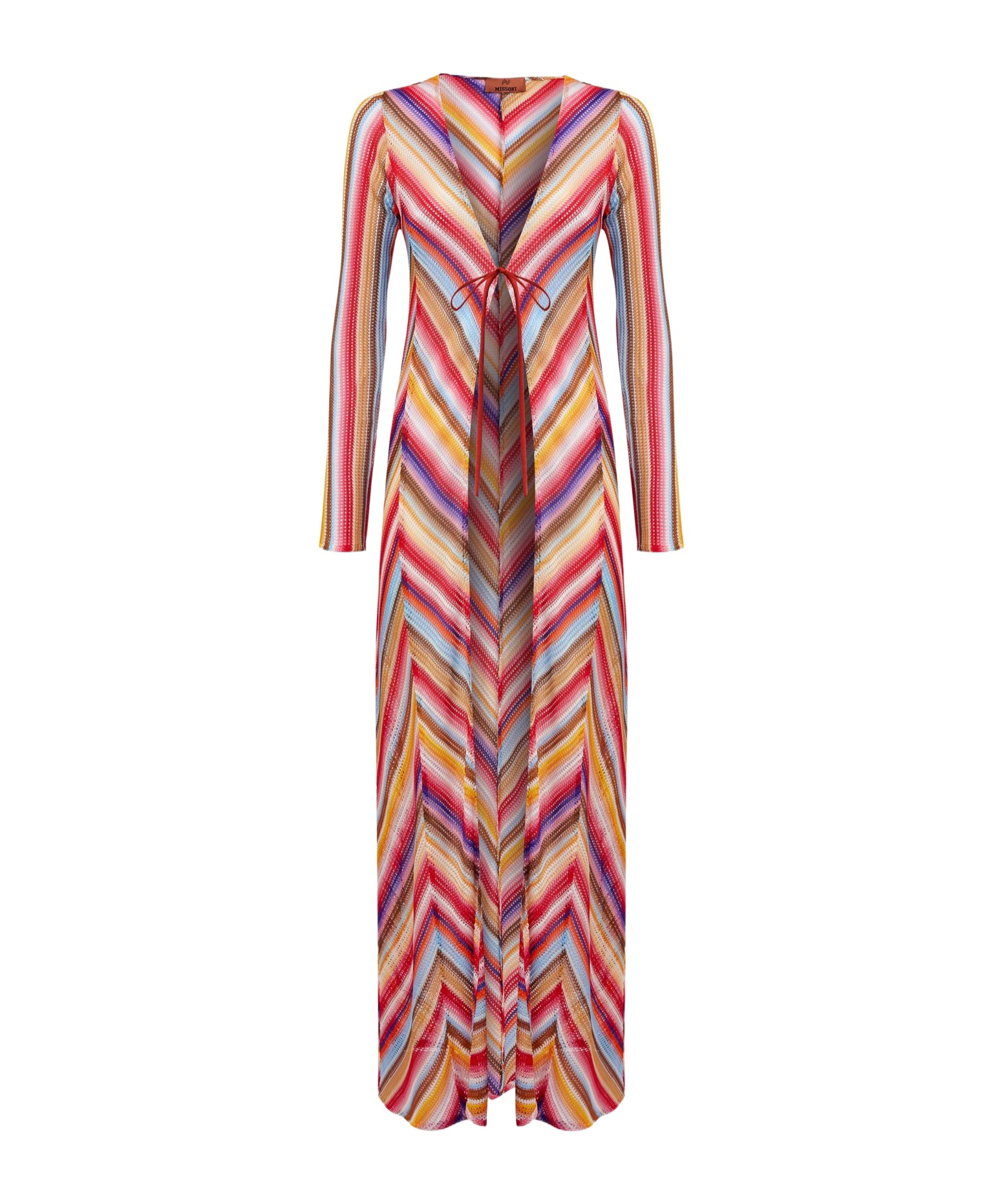 Missoni Long Cover Up Multicolor Red Stripes In Multicolor