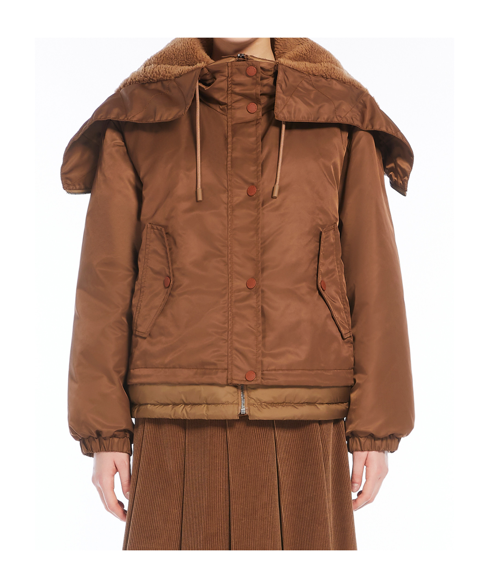Shop Weekend Max Mara Long-sleeved Coat In Brown