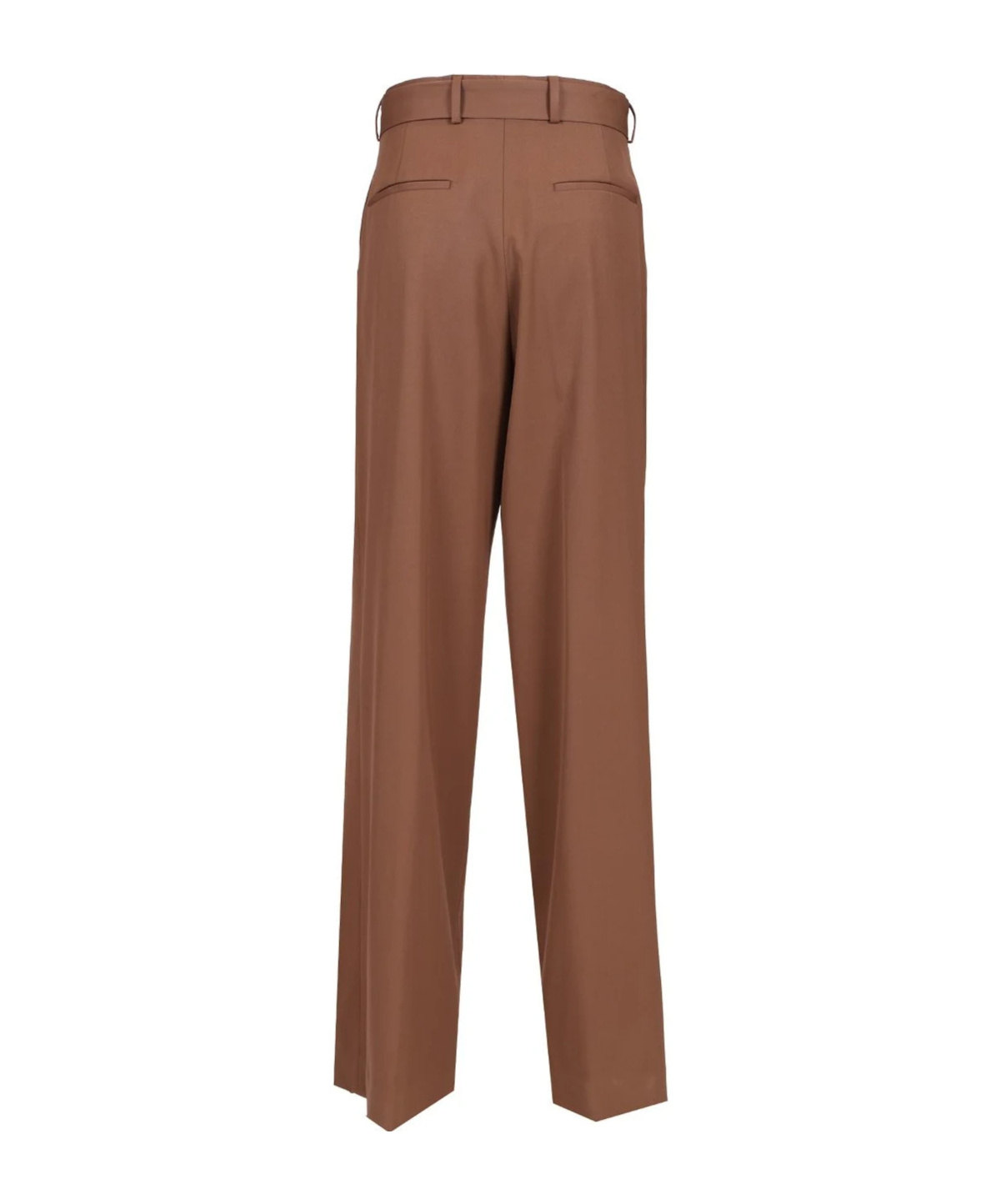 Dries Van Noten Belted Wide-leg Trousers And Pockets In Brown