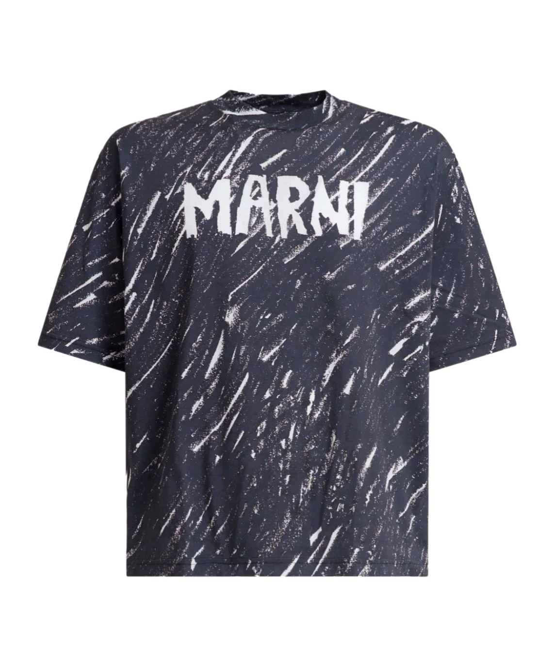 Marni Men's Logo Print T-shirt In Black