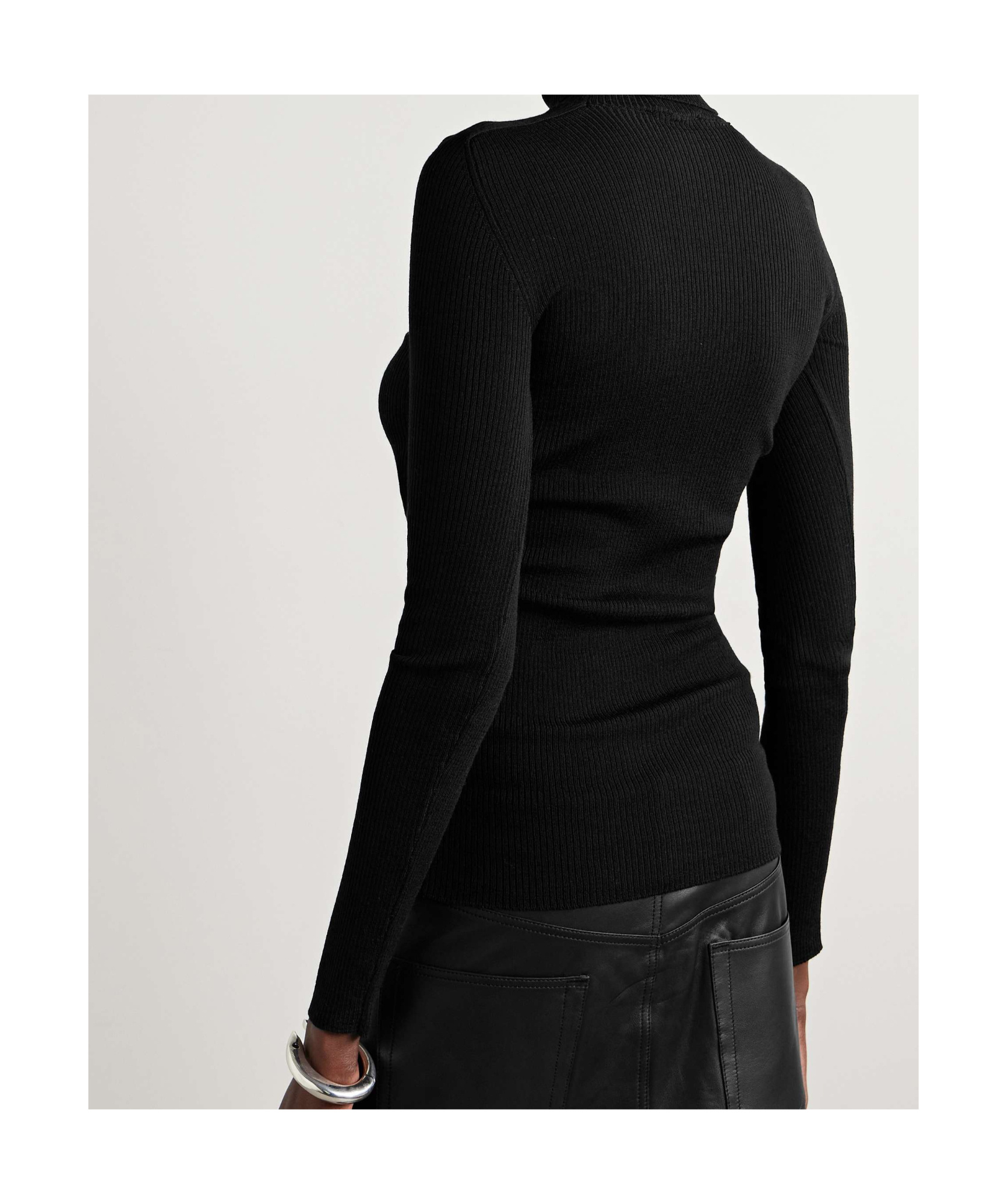 Wardrobe.nyc Rib Turtleneck Sweater In Black