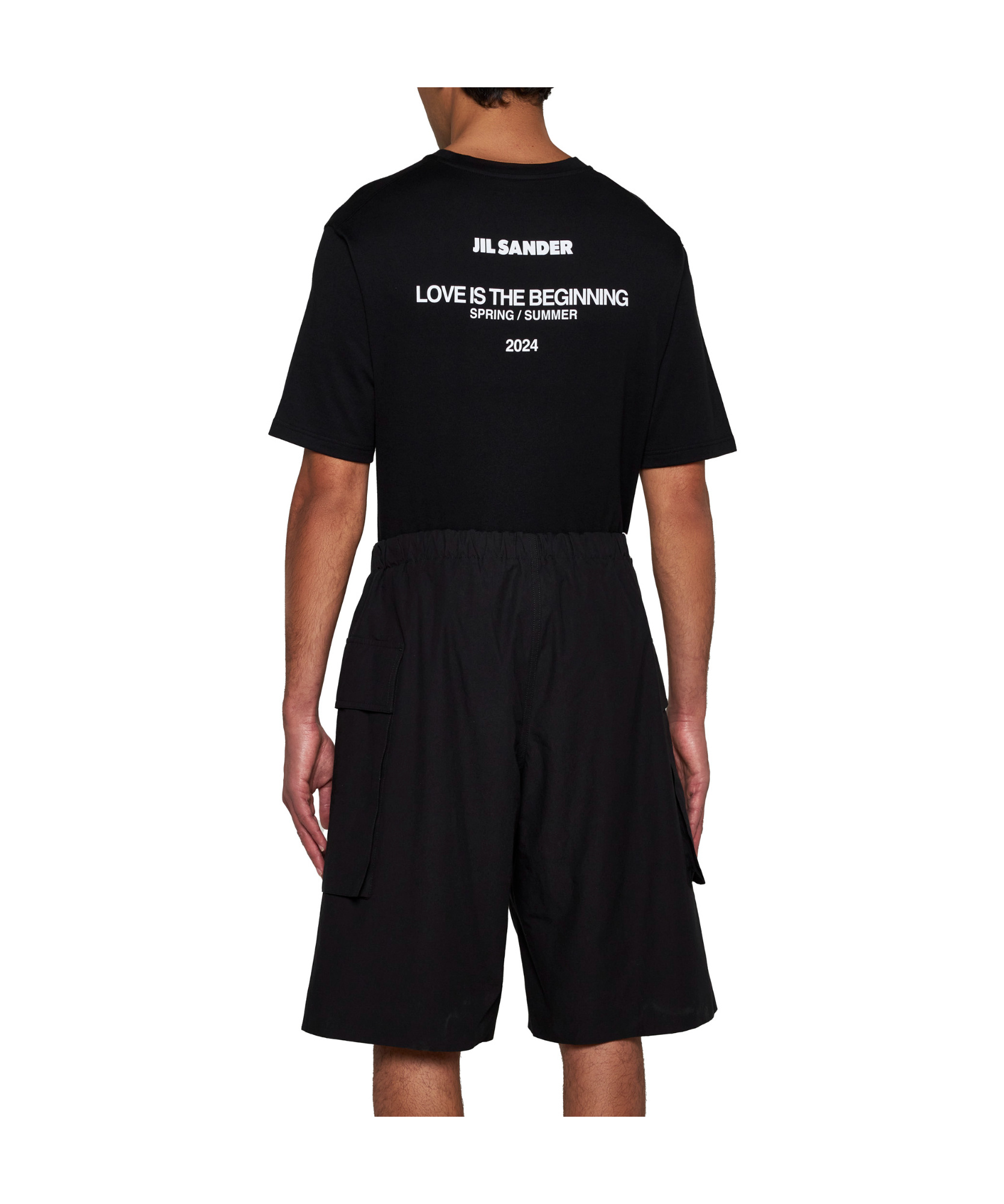 Jil Sander Poplin Cotton Bermuda Shorts In Black