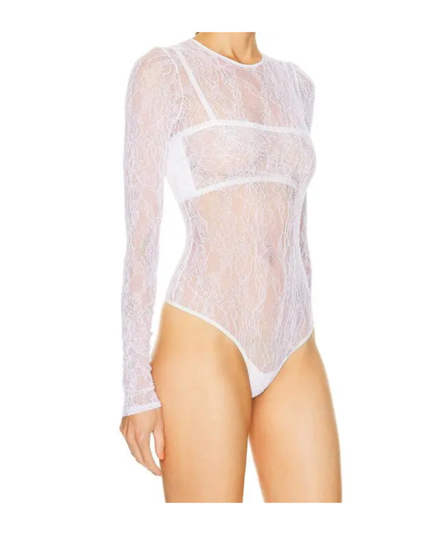 Wardrobe.nyc Long-sleeve Lace Jumpsuit