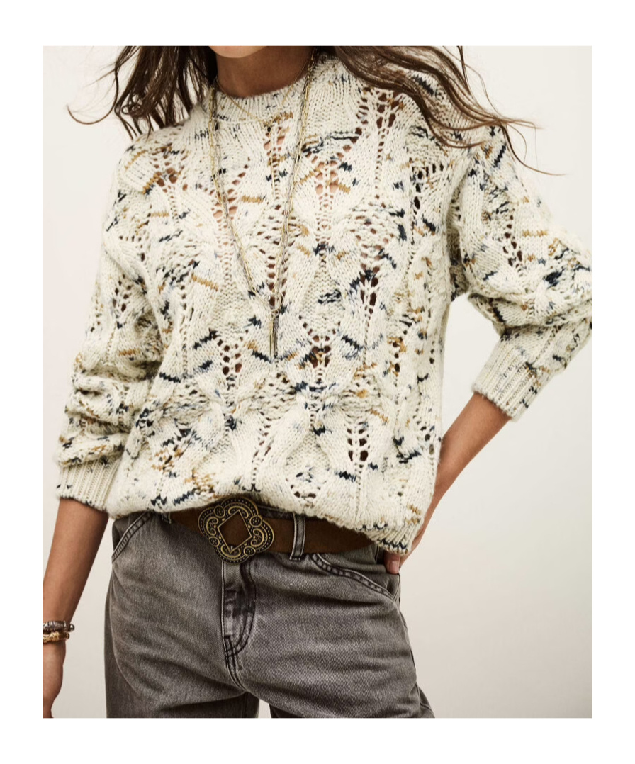 Bash Ribbed Crewneck Sweater In Multi