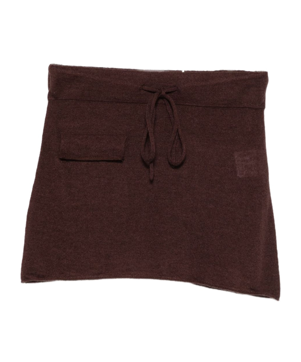 Aya Muse Ribbon-wrapped Waist-length Skirt In Brown