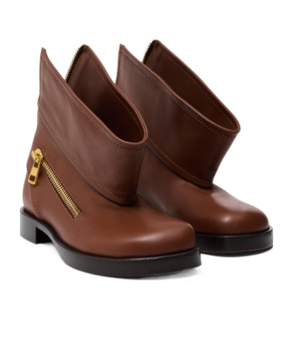 Jw Anderson Stiefeletten Aus Leder In Burgundy