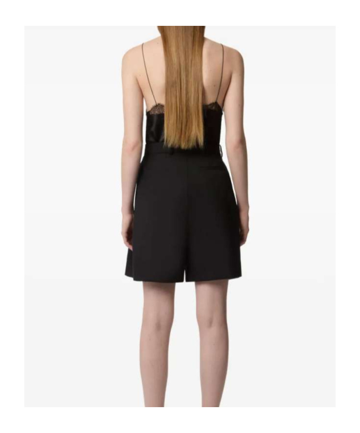 Nina Ricci Highwaisted Shorts With Folds In Black