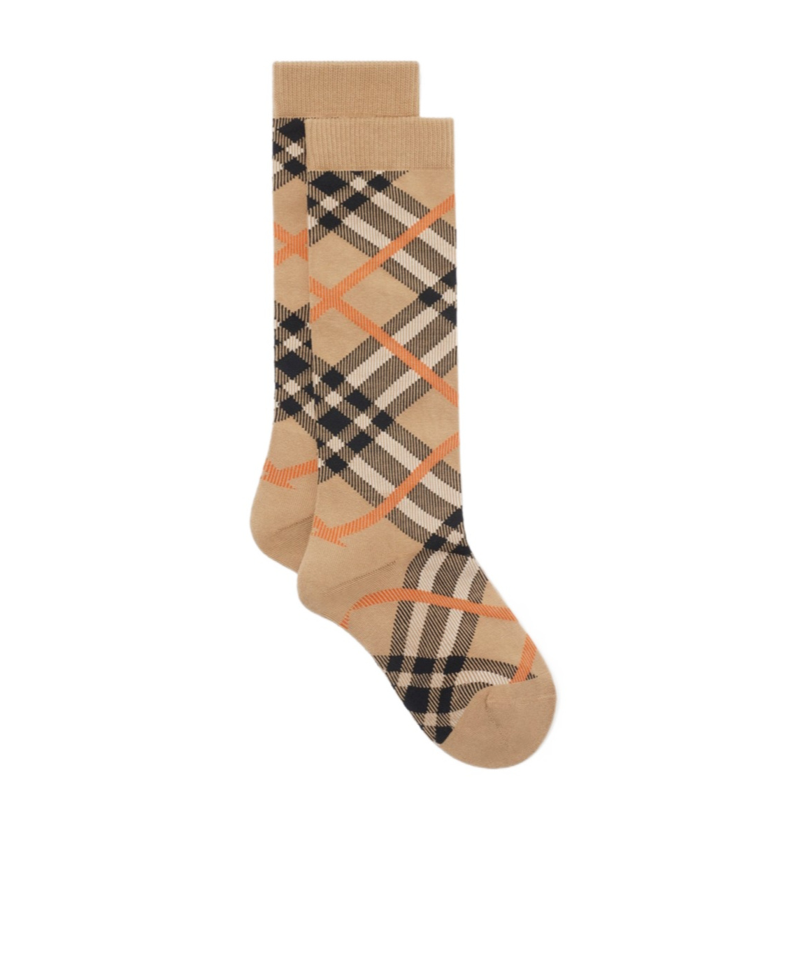 Shop Burberry Vintage Check Socks In Sand-colored