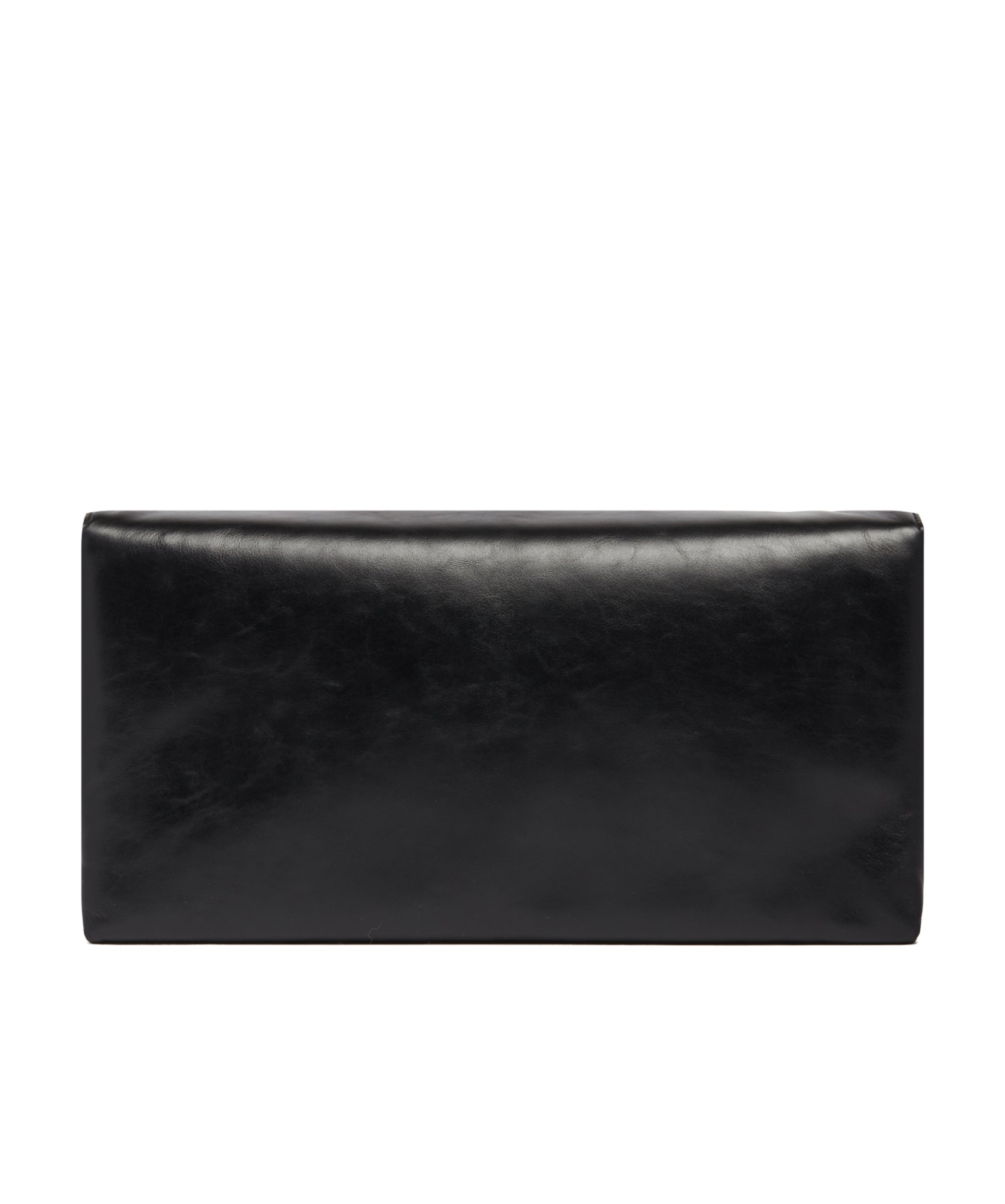 Jil Sander Logo-print Leather Clutch Bag In Black