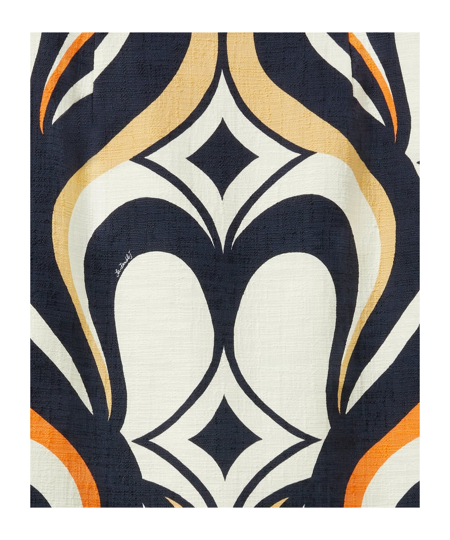 La Doublej Macro-pattern Midi Skirt In Multi