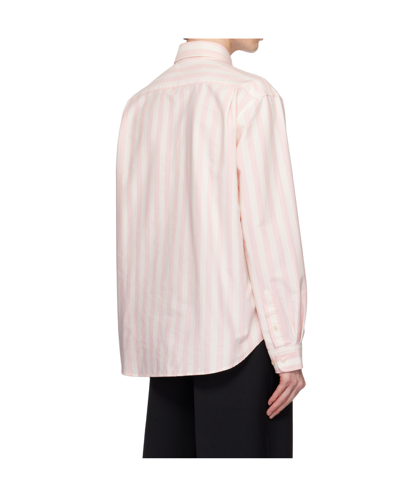 Shop Acne Studios Long-sleeved Striped Shirt In Pink