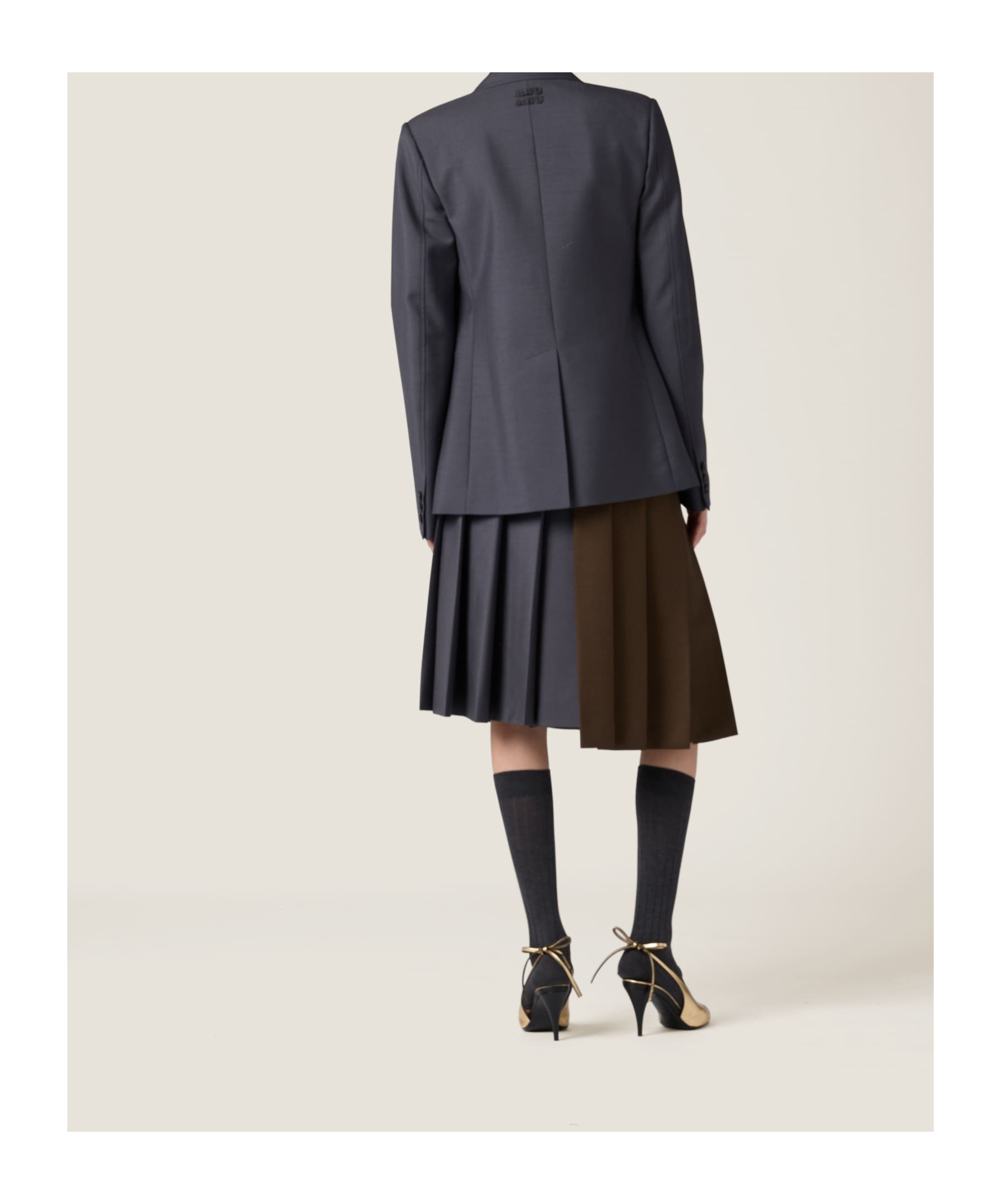 Miu Miu Pleated Skirts In Green