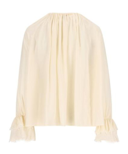 Shop Chloé Long-sleeved Blouse In Nude