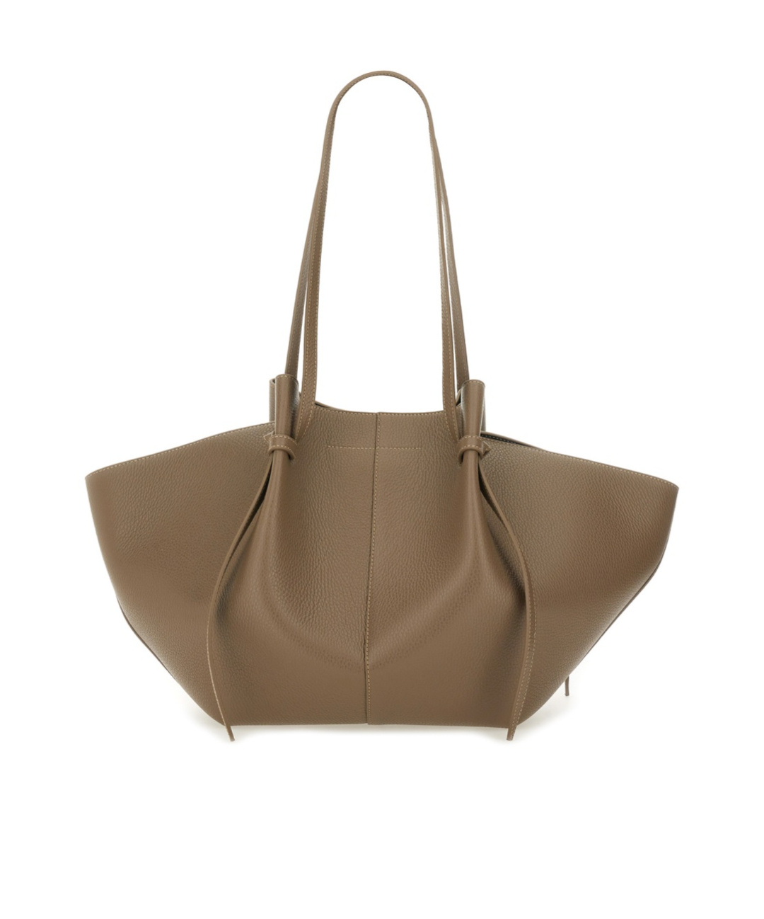 Yuzefi Textured Finish Tote Bag With Double Handles In Brown