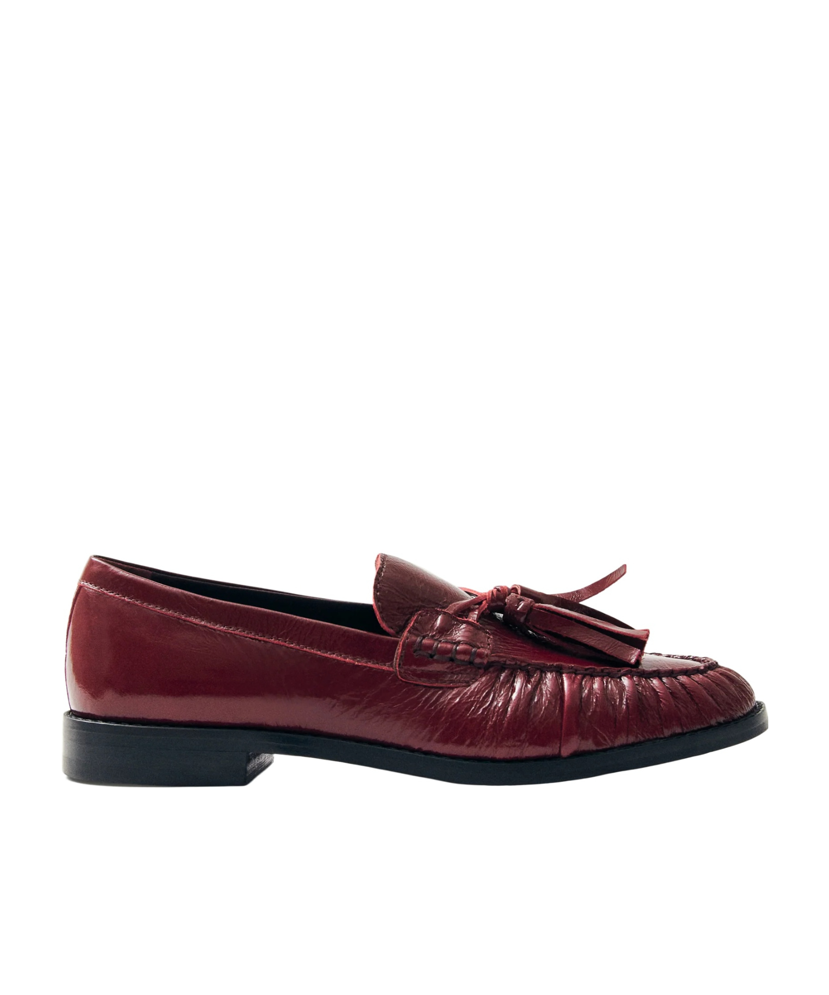 Alohas Marietta Leather Loafers In Burgundy