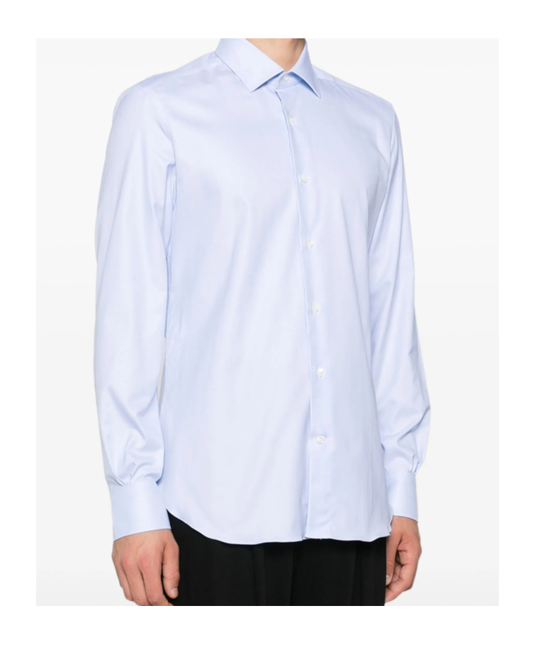 Mazzarelli Cotton Shirts In Blue