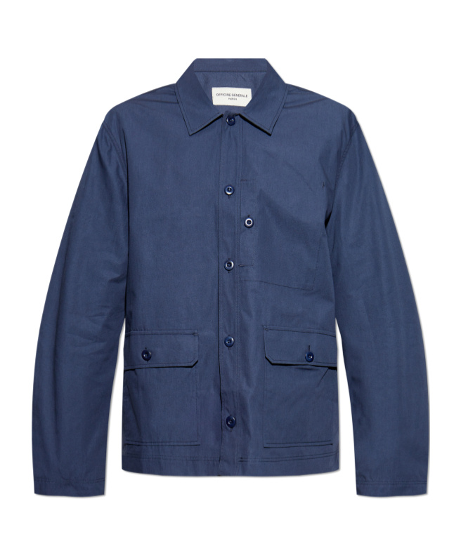 Shop Officine Generale Gibson Shirt Jacket In Blue