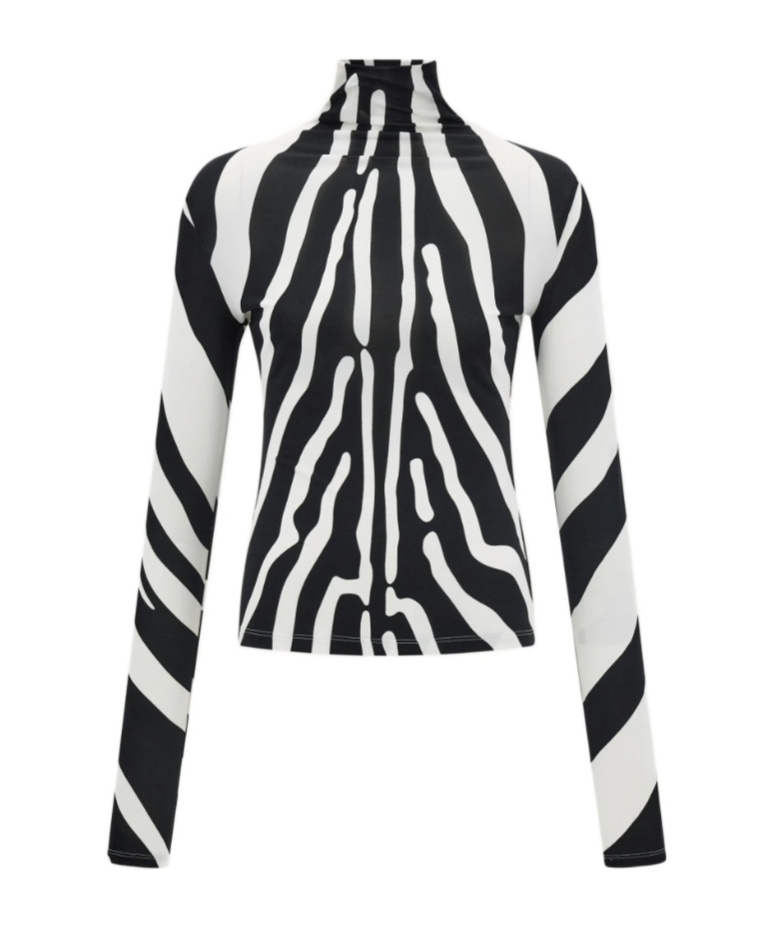 Ferragamo Stretch Jersey Turtleneck In Black